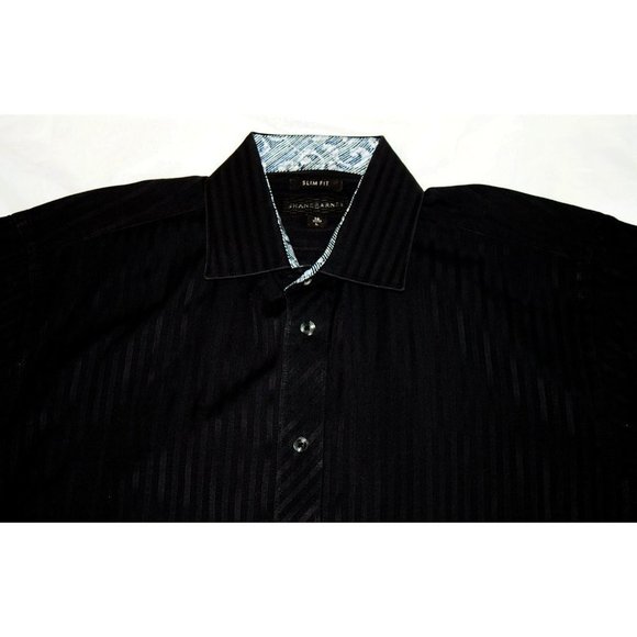 Jhane Barnes Slim Fit Mens Long Sleeve Button Front Striped Shirt Size Large - Picture 4 of 7